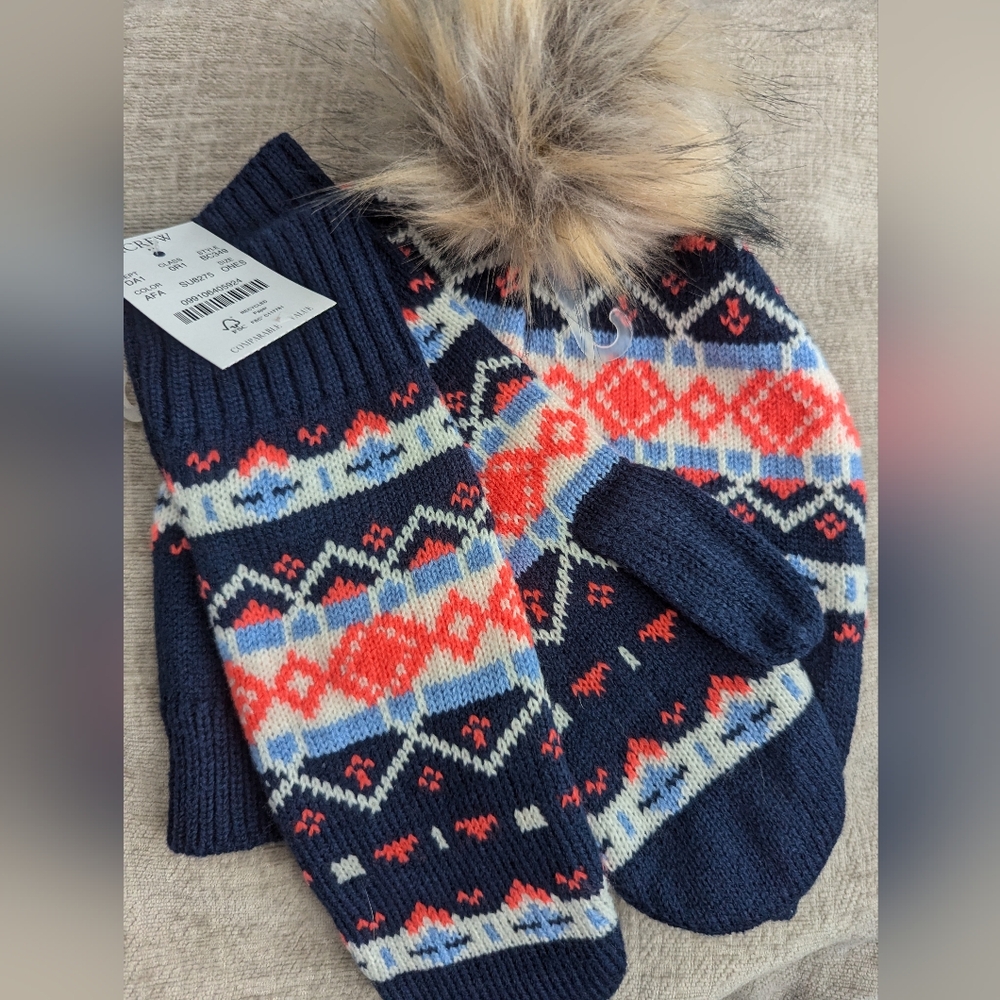J.Crew Hat & Mittens Set